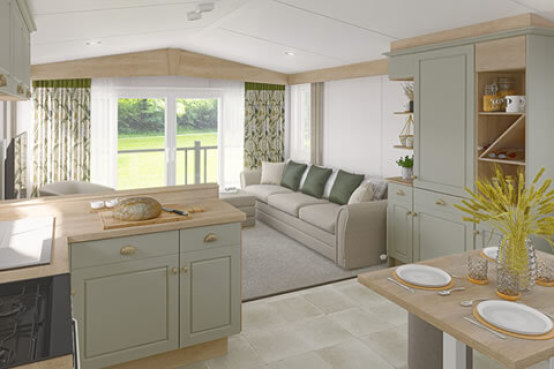 Brochure picture of a New 2023 Swift Moselle  35 x 12  2 bedroom model.