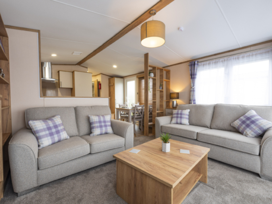 Picture of a new Swift Bordeaux 38 x 12 2 bedroom holiday caravan.