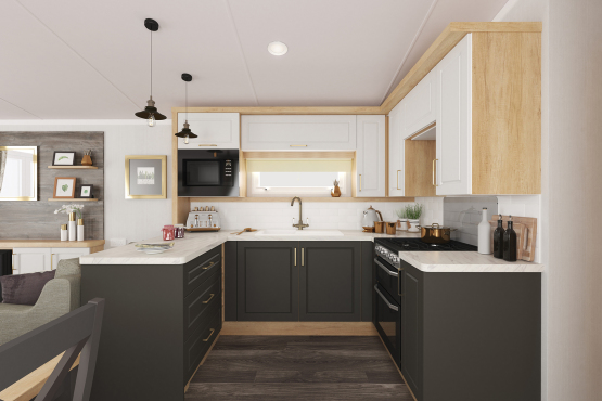 Brochure picture of a New 2023 Swift Bordeaux  38 x 12  2 bedroom model.
