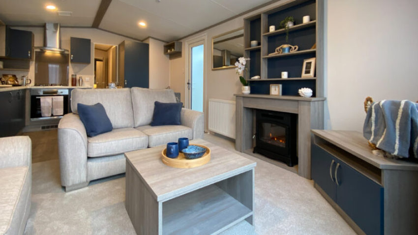 Picture of the lounge in a 2023 Regal Retreat 38 x 12 2 bedroom model.