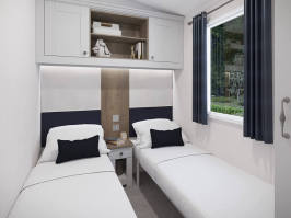Picture of the shower room in a 2024 40 x 13 2 bedroom Willerby Sheraton sited on the Orchard Holiday Park, Wells next the Sea, North Norfolk.