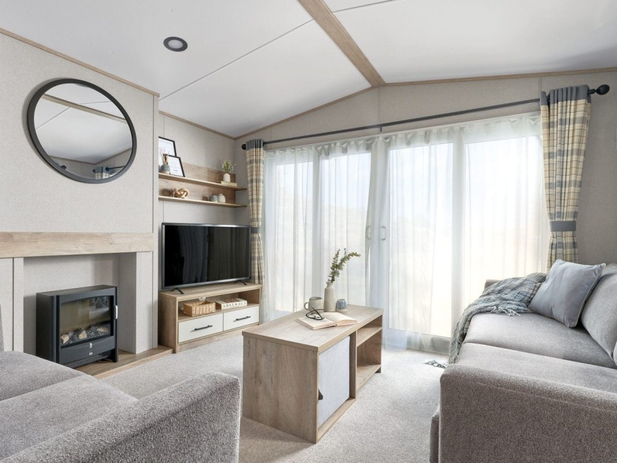 Picture of the lounge in a ABI Beverley 39 x 12 2 bedroom Static Holiday Caravan sited at Friary Farm Caravan Park, Blakeney, North Norfolk.