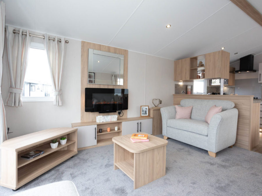 Picture of the lounge in a Willerby Manor 35 x 12  2 bedroom Static Holiday Caravan sited at Friary Farm Caravan Park, Blakeney, North Norfolk.