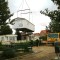 Picture of a caravan being lifted by a crane at Orchard Holiday Park, Wells-next-the-sea, Norfolk